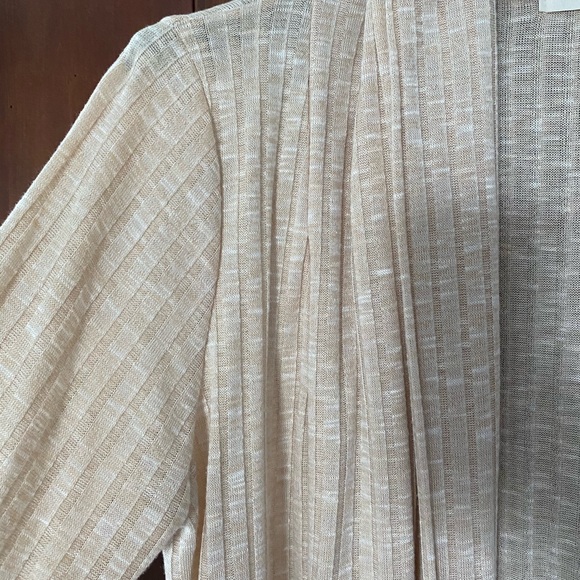 Cream ribbed wrap with patches elbows - Picture 3 of 4